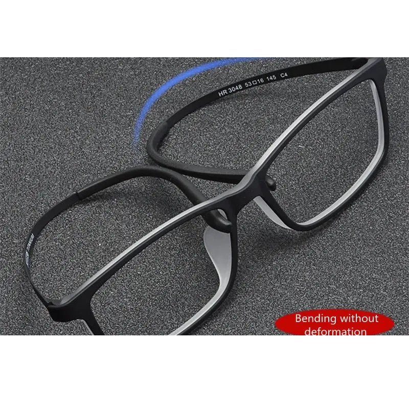 Kocolior Unisex Full Rim Square Tr 90 Titanium Hyperopic Reading Glasses 3067
