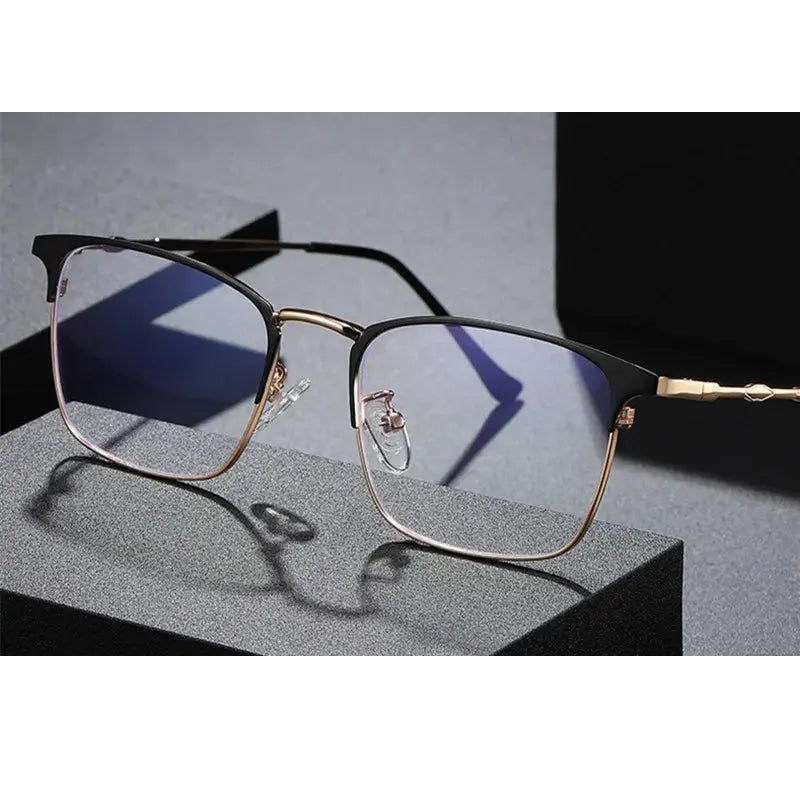 Kocolior Unisex Full Rim Square Alloy Hyperopic Reading Glasses 101902