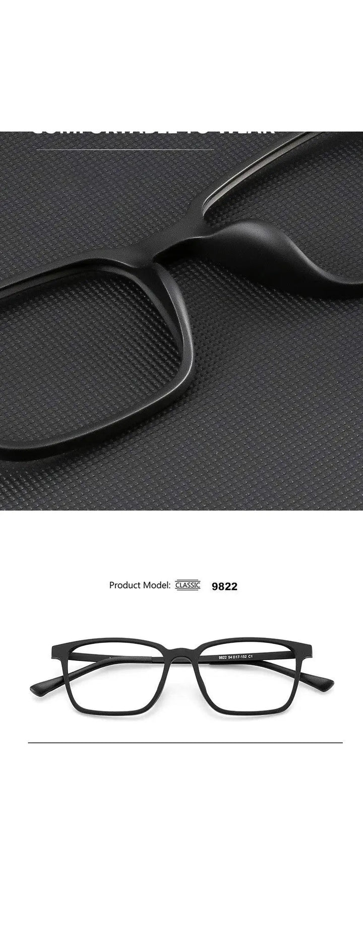 Kocolior Unisex Full Rim Square Tr 90 Titanium Hyperopic Reading Glasses 98221