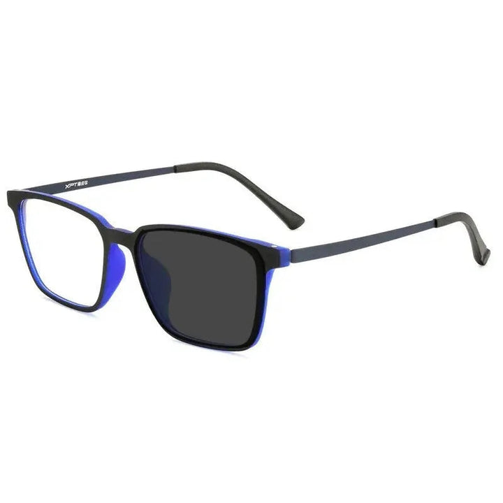 Kocolior Unisex Full Rim Square Tr 90 Titanium Hyperopic Reading Glasses 98221