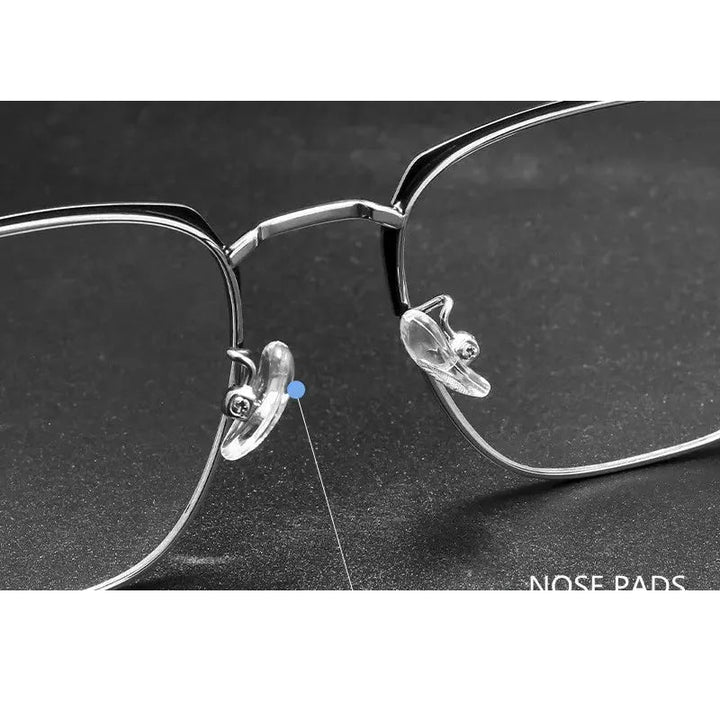 Kocolior Unisex Full Rim Square Titanium Alloy Hyperopic Reading Glasses 6120