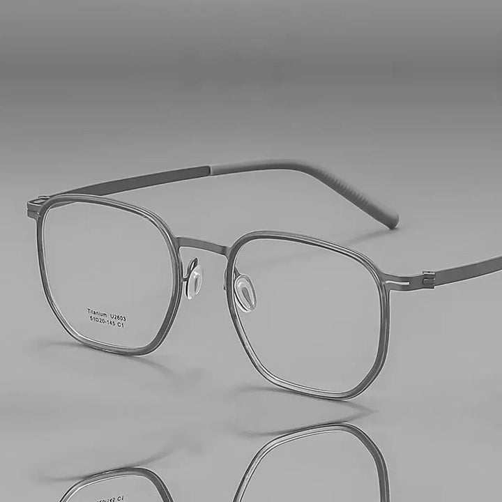 Reven Jate Unisex Full Rim Square Titanium Eyeglasses J2603