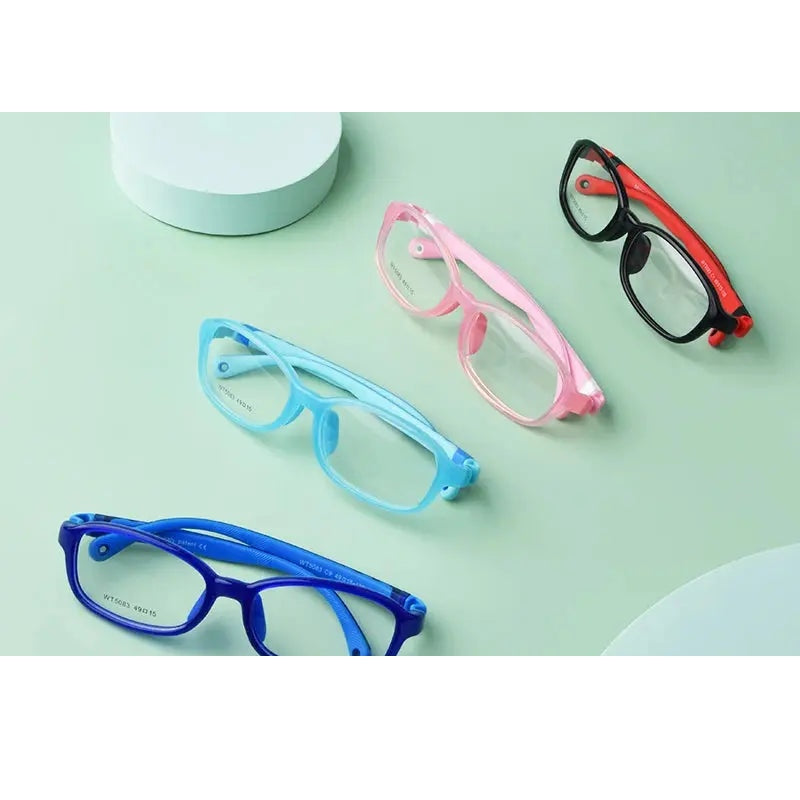 Secg Unisex Youth Full Rim Square Tr 90 Silicone Eyeglasses 5083
