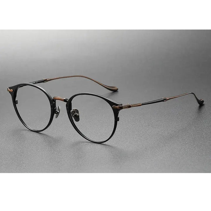 Aimee Unisex Full Rim Oval Round Titanium Eyeglasses 3112