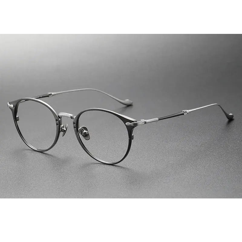 Aimee Unisex Full Rim Oval Round Titanium Eyeglasses 3112