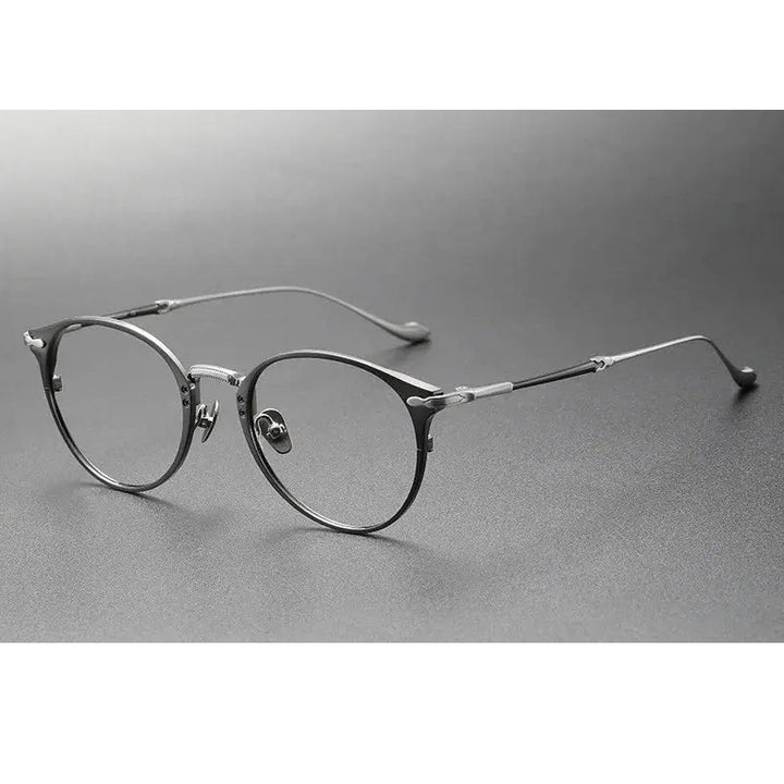 Aimee Unisex Full Rim Oval Round Titanium Eyeglasses 3112