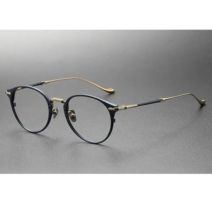 Aimee Unisex Full Rim Oval Round Titanium Eyeglasses 3112