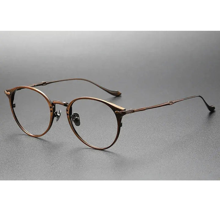 Aimee Unisex Full Rim Oval Round Titanium Eyeglasses 3112