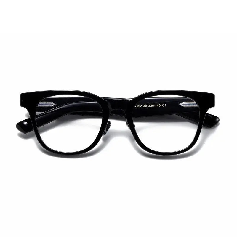 Aimee Unisex Full Rim Square Titanium Acetate Eyeglasses 14152