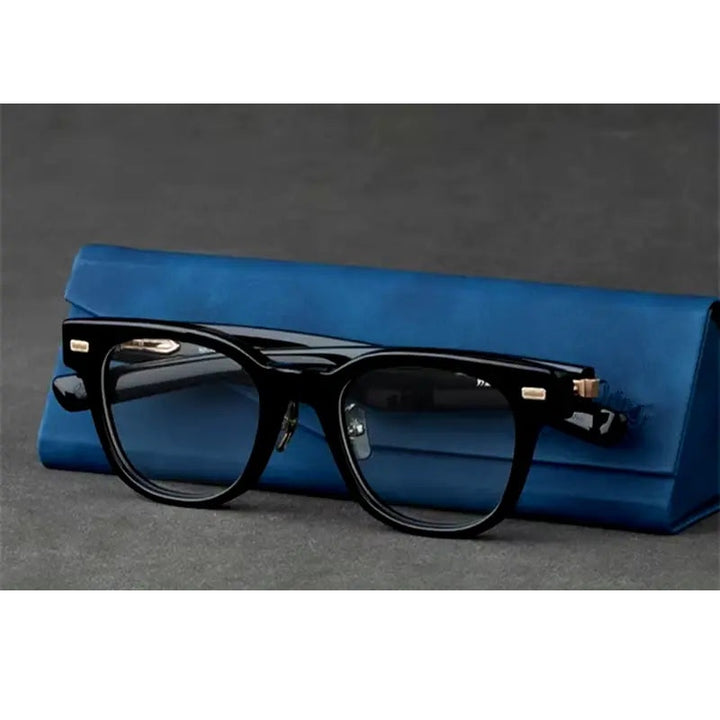 Aimee Unisex Full Rim Square Titanium Acetate Eyeglasses 14152