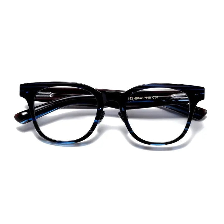 Aimee Unisex Full Rim Square Titanium Acetate Eyeglasses 14152