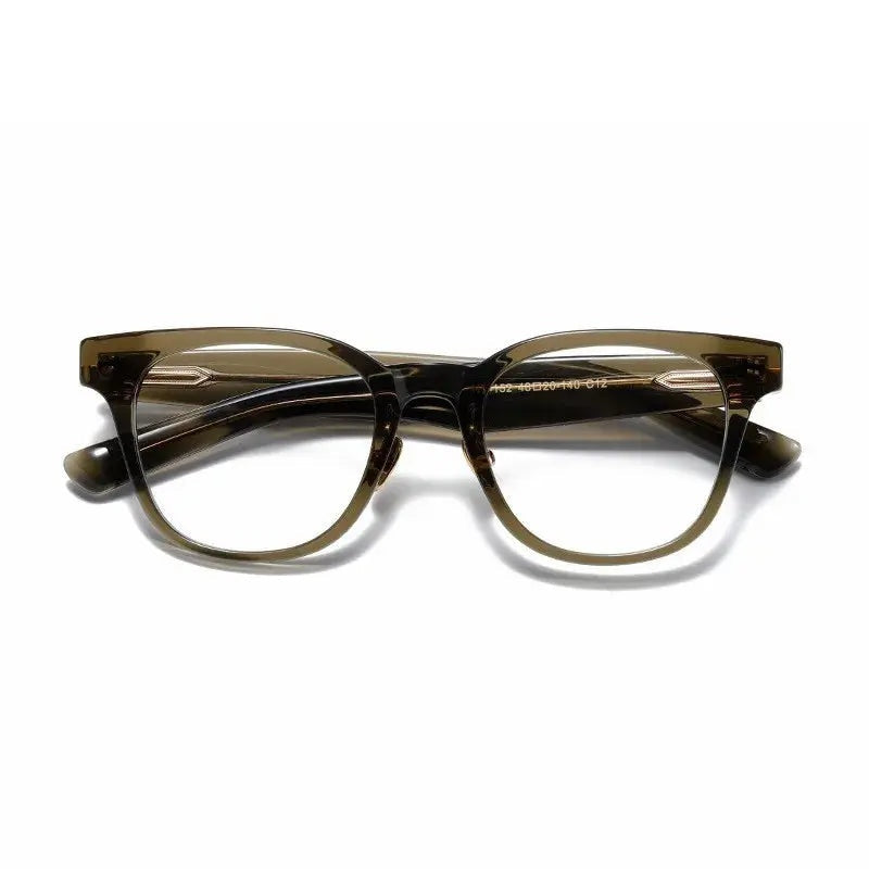 Aimee Unisex Full Rim Square Titanium Acetate Eyeglasses 14152