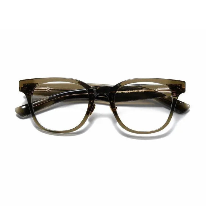 Aimee Unisex Full Rim Square Titanium Acetate Eyeglasses 14152