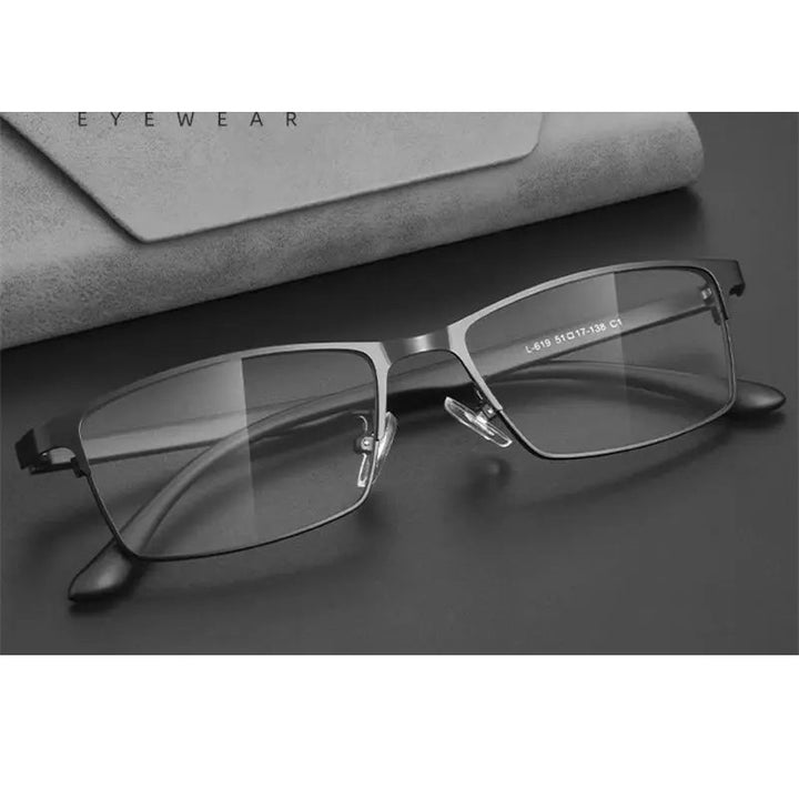 Kocolior Unisex Full Rim Square Alloy Reading Glasses 56198
