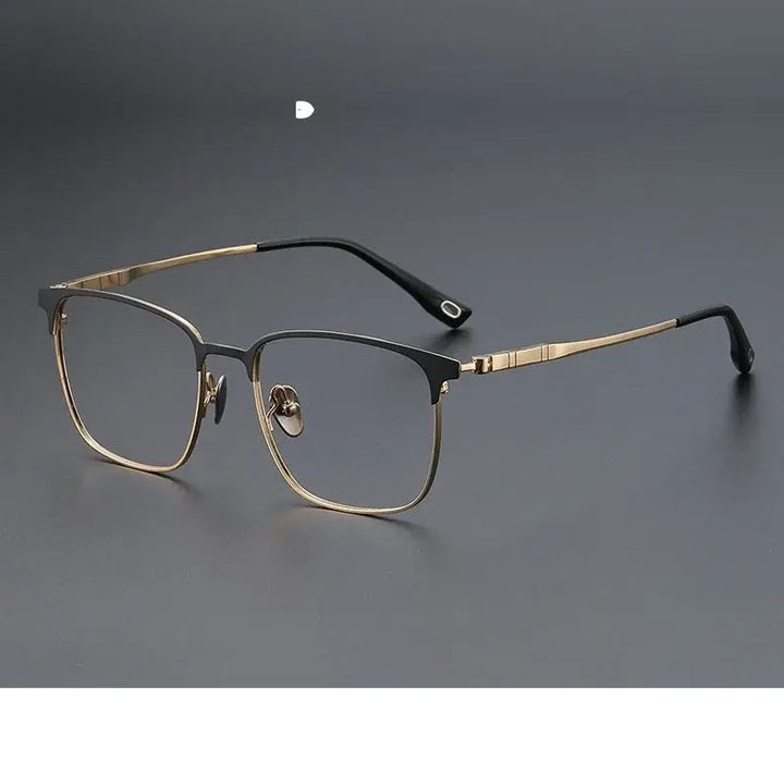 Momoja Unisex Full Rim Big Square Tr 90 Titanium Eyeglasses 770806