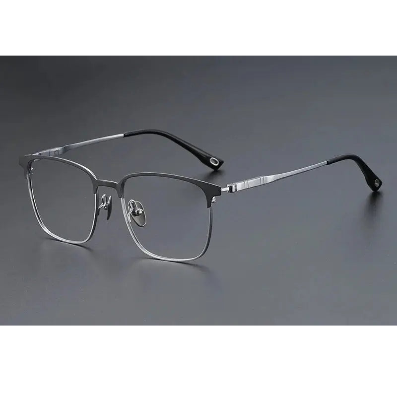 Momoja Unisex Full Rim Big Square Tr 90 Titanium Eyeglasses 770806