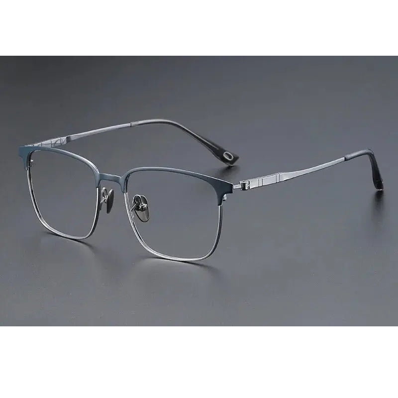 Momoja Unisex Full Rim Big Square Tr 90 Titanium Eyeglasses 770806