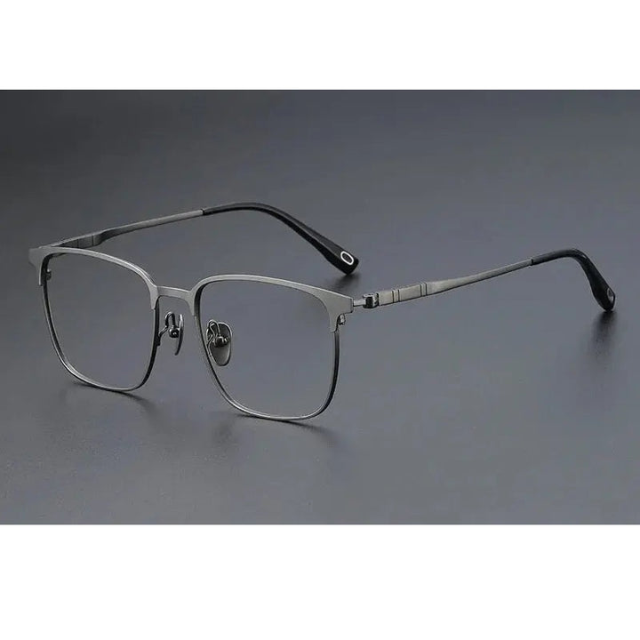 Momoja Unisex Full Rim Big Square Tr 90 Titanium Eyeglasses 770806
