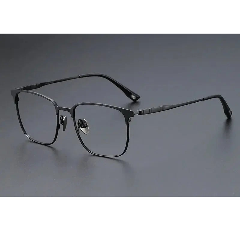 Momoja Unisex Full Rim Big Square Tr 90 Titanium Eyeglasses 770806