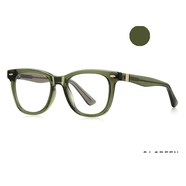 Kansept Unisex Full Rim Square Tr 90 Alloy Reading Glasses 442230