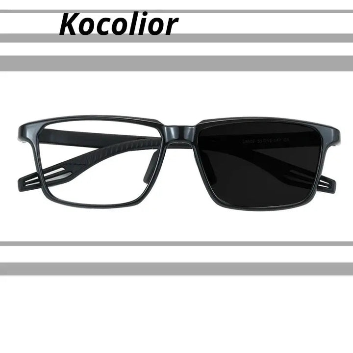 Kocolior Unisex Full Rim Square Tr 90 Photochromic Reading Glasses 725507
