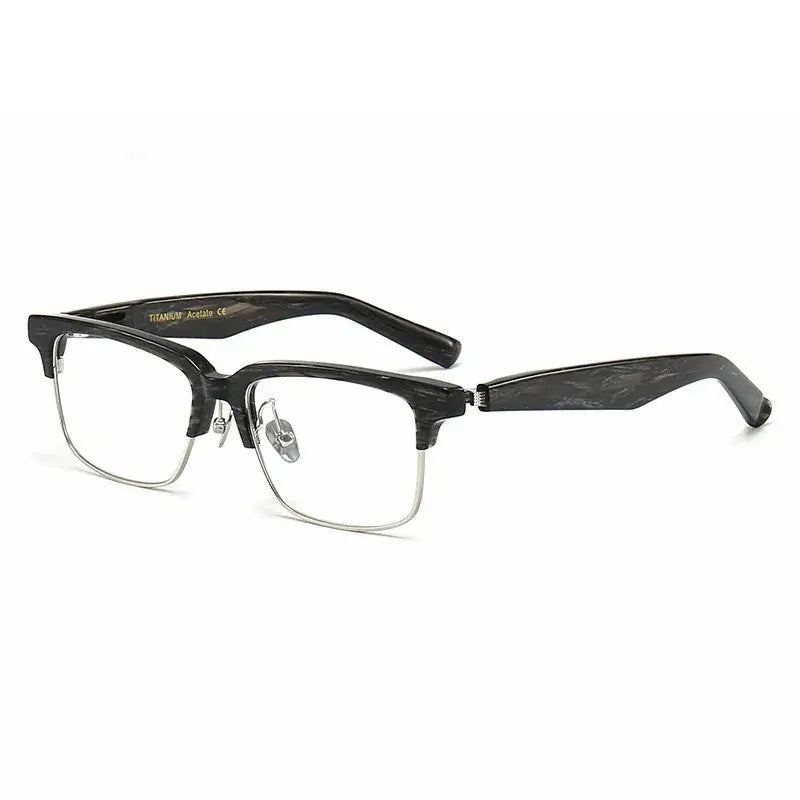 Aimee Unisex Full Rim Square Titanium Acetate Eyeglasses 478193