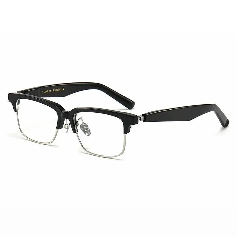 Aimee Unisex Full Rim Square Titanium Acetate Eyeglasses 478193