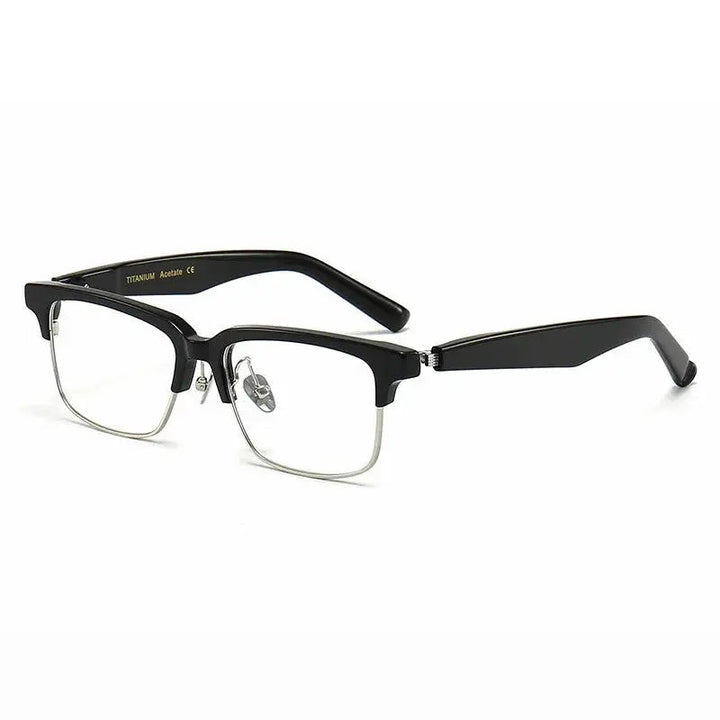Aimee Unisex Full Rim Square Titanium Acetate Eyeglasses 478193