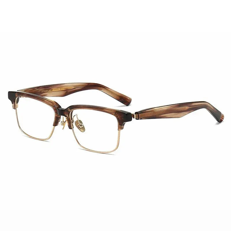 Aimee Unisex Full Rim Square Titanium Acetate Eyeglasses 478193