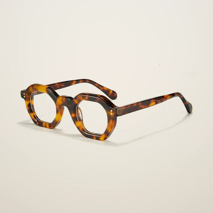 Gatenac Unisex Full Rim Flat Top Oval Acetate Reading Glasses 29002 - C2