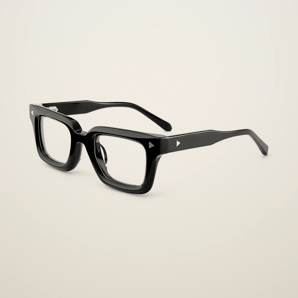 Gatenac Unisex Full Rim Square Brow Line Acetate Reading Glasses 66308 - C1