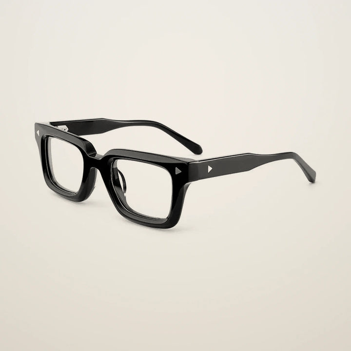 Gatenac Unisex Full Rim Square Brow Line Acetate Reading Glasses 66308 - C1