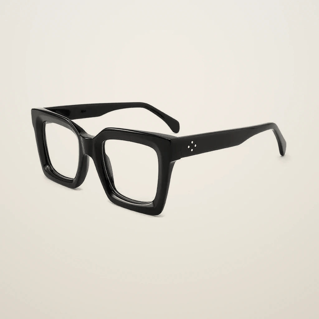 Gatenac Unisex Full Rim Square Acetate Reading Glasses 882215 - C1