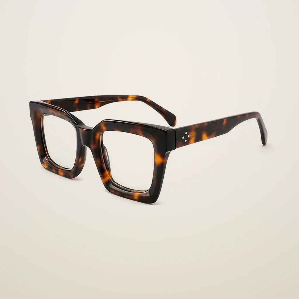 Gatenac Unisex Full Rim Square Acetate Reading Glasses 882215 - C2