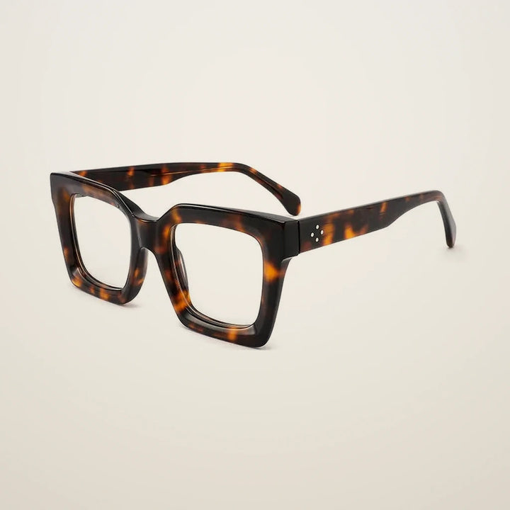 Gatenac Unisex Full Rim Square Acetate Reading Glasses 882215 - C2