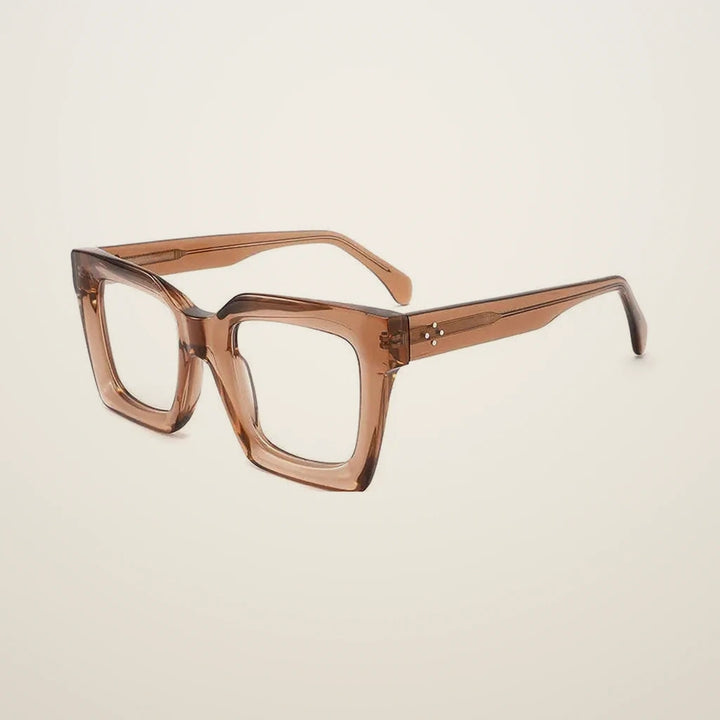 Gatenac Unisex Full Rim Square Acetate Reading Glasses 882215 - C3