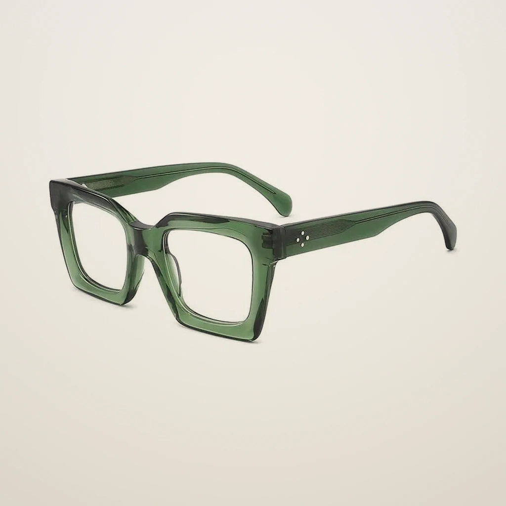 Gatenac Unisex Full Rim Square Acetate Reading Glasses 882215 - C5