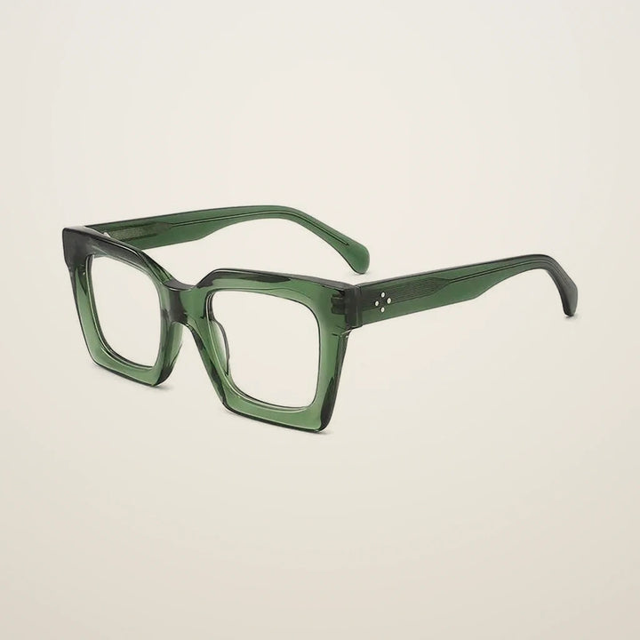 Gatenac Unisex Full Rim Square Acetate Reading Glasses 882215 - C5