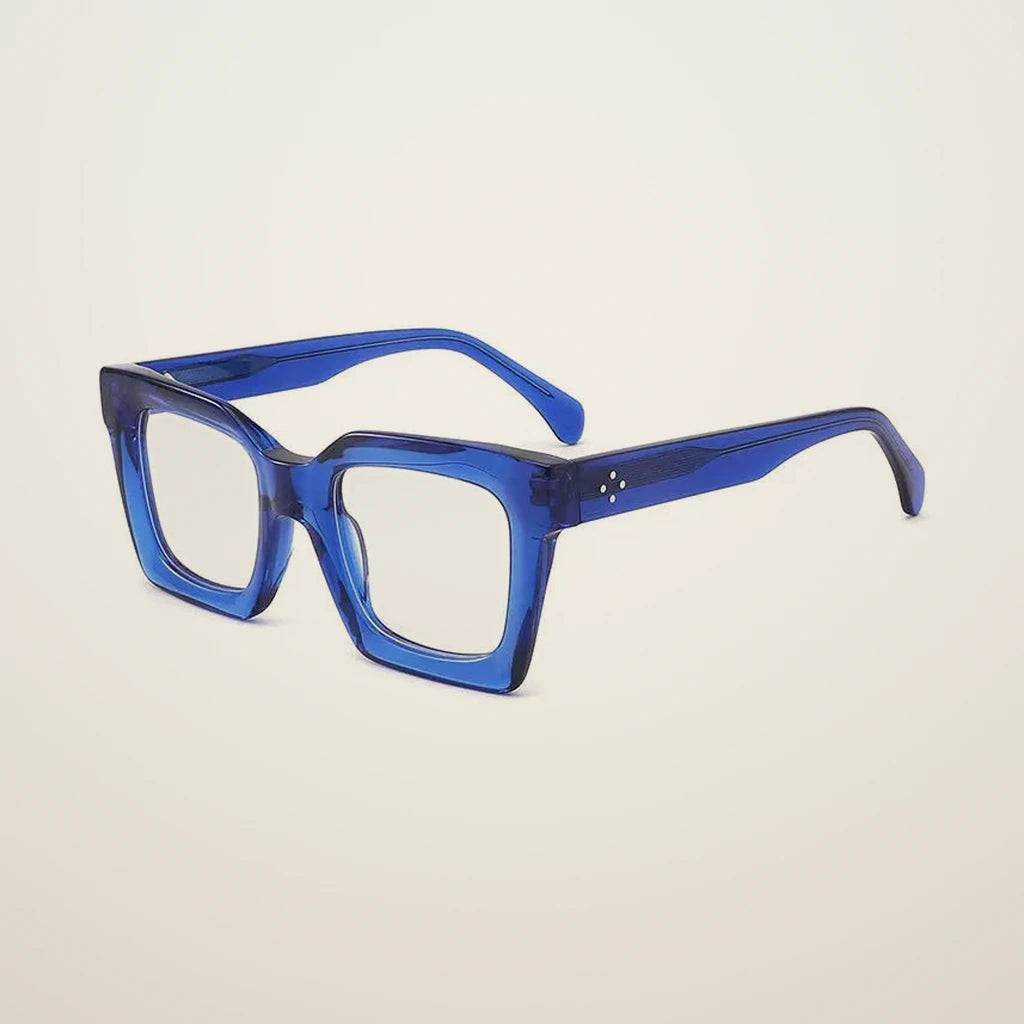 Gatenac Unisex Full Rim Square Acetate Reading Glasses 882215 - C6 Photochromic