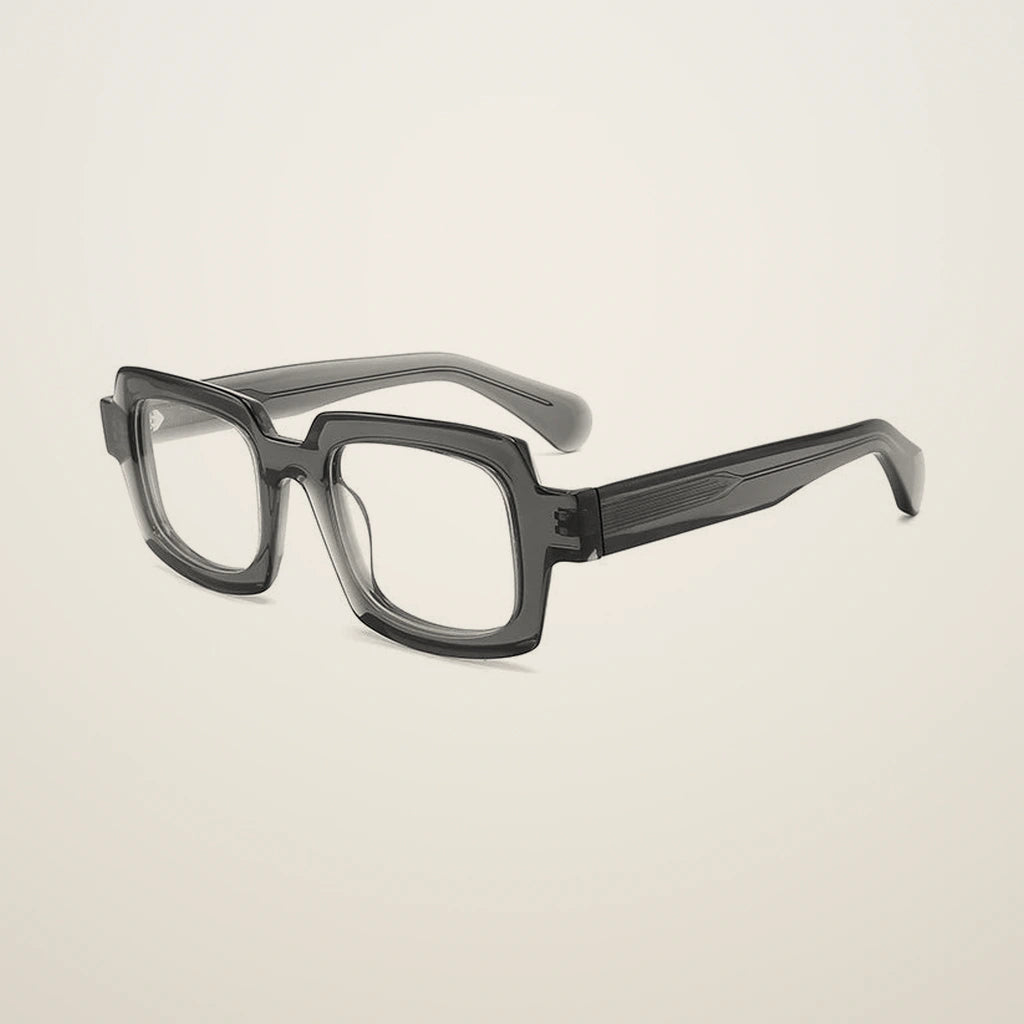 Gatenac Unisex Full Rim Big Square Acetate Reading Glasses 882219 - C2