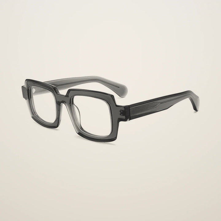 Gatenac Unisex Full Rim Big Square Acetate Reading Glasses 882219 - C2