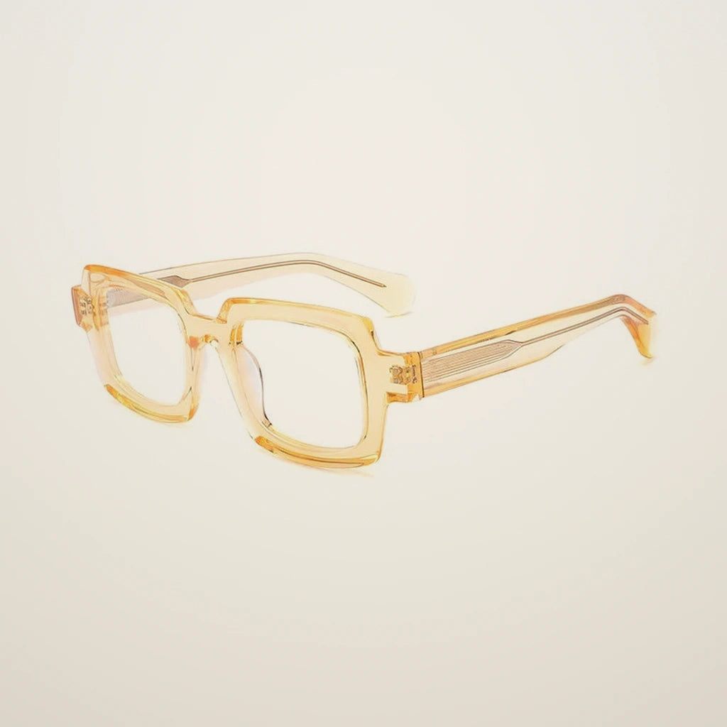 Gatenac Unisex Full Rim Big Square Acetate Reading Glasses 882219 - C3