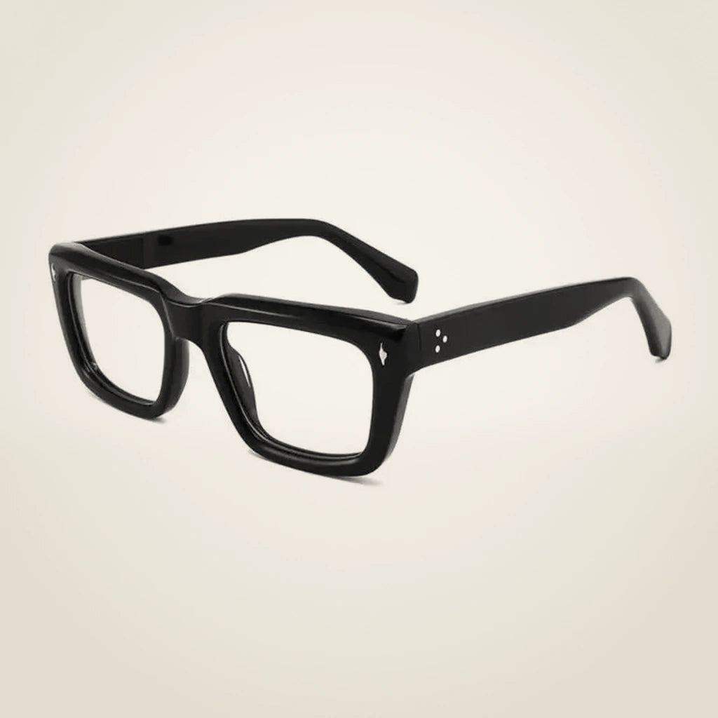 Gatenac Unisex Full Rim Square Brow Line Acetate Reading Glasses 882222 - C1