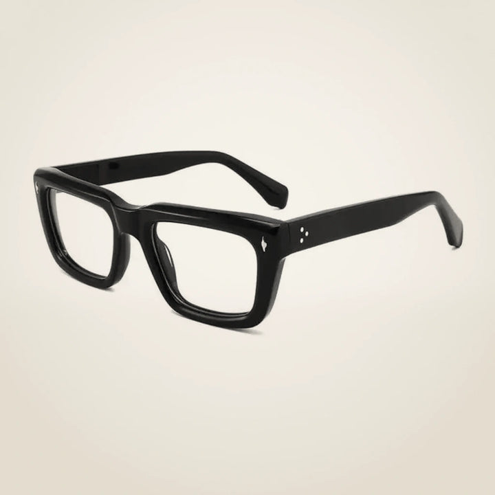 Gatenac Unisex Full Rim Square Brow Line Acetate Reading Glasses 882222 - C1