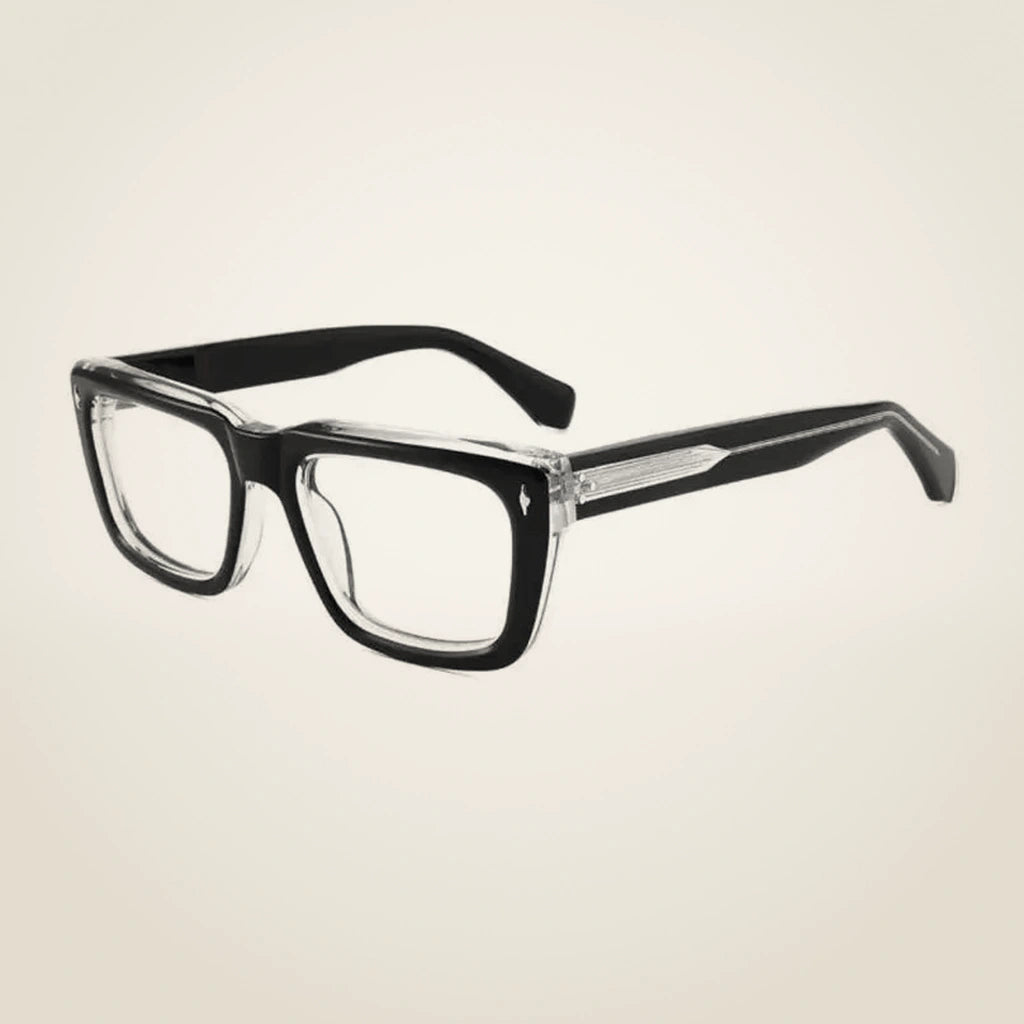 Gatenac Unisex Full Rim Square Brow Line Acetate Reading Glasses 882222 - C2