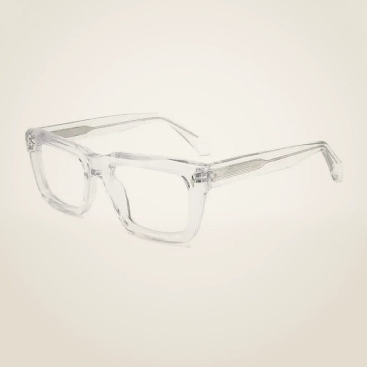 Gatenac Unisex Full Rim Square Brow Line Acetate Reading Glasses 882222 - C3