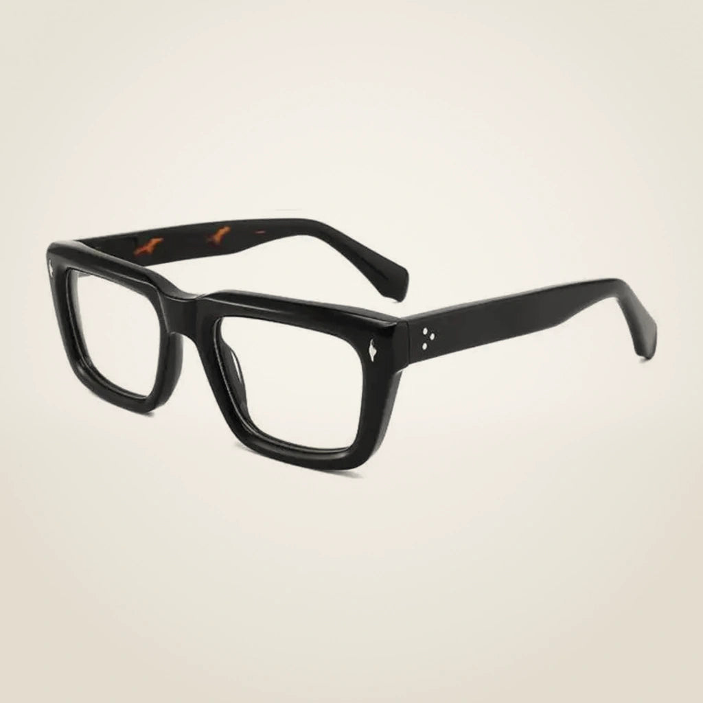 Gatenac Unisex Full Rim Square Brow Line Acetate Reading Glasses 882222 - C4
