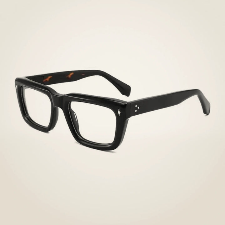 Gatenac Unisex Full Rim Square Brow Line Acetate Reading Glasses 882222 - C4