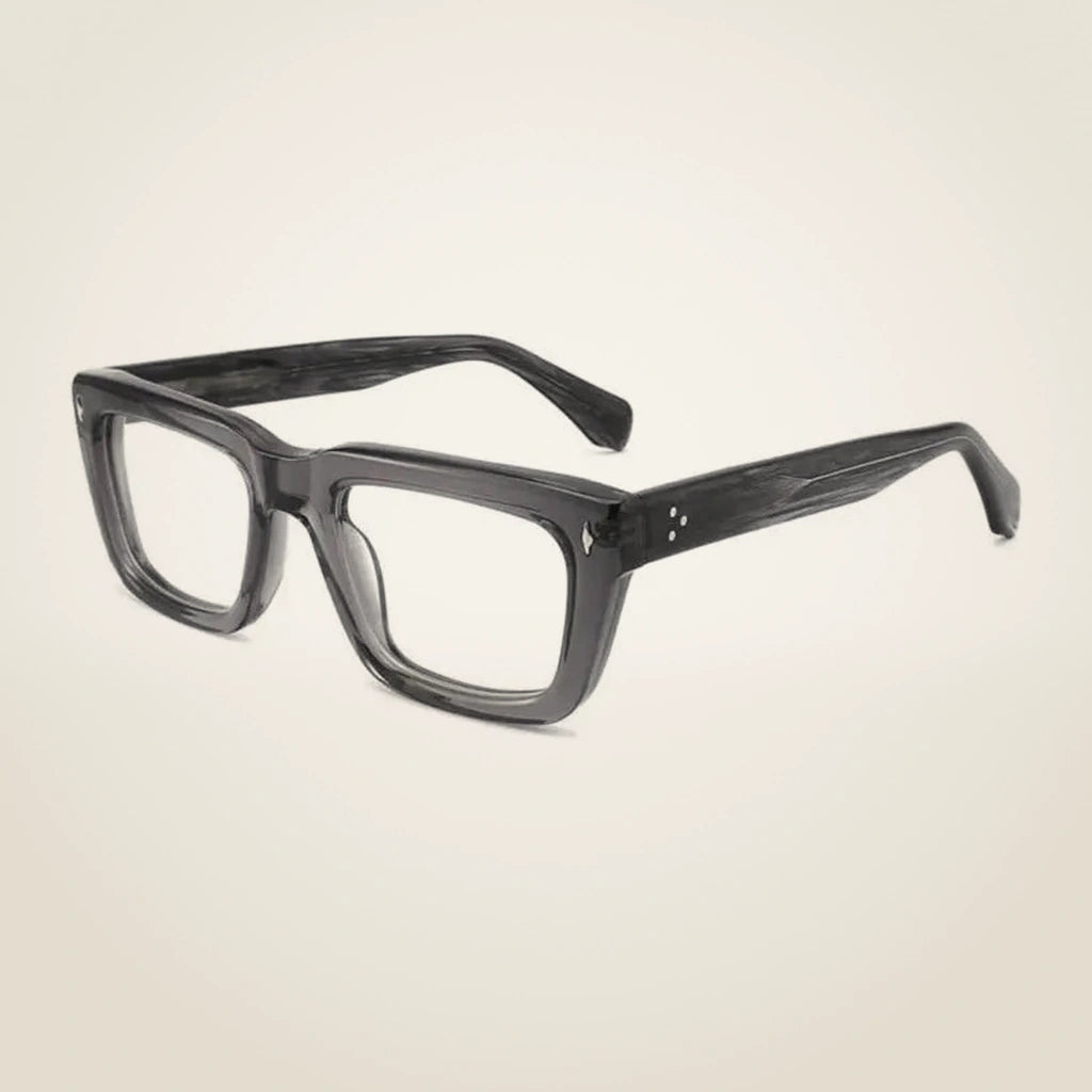 Gatenac Unisex Full Rim Square Brow Line Acetate Reading Glasses 882222 - C5