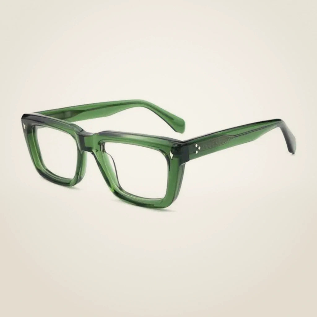 Gatenac Unisex Full Rim Square Brow Line Acetate Reading Glasses 882222 - C6